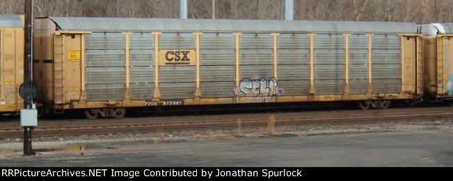 TTGX 973581 with a CSX rack